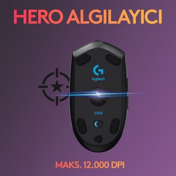 Logitech G305 Lightspeed 910-005283 Siyah Optik Wireless Oyuncu Mouse - 3