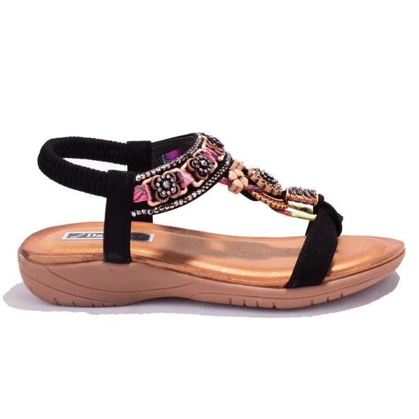 Dagoster DZA07-7416782 Siyah Günlük Ortopedik Kadın sandalet - 2