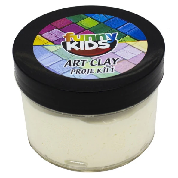 Funny Kids Art Clay Proje Kili 40 CC Beyaz