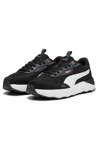 Puma Runtamed Platform 392324 02 Unisex Yürüyüş ve Koşu Ayakkabısı Siyah Beyaz 36-40