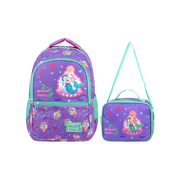 Waddell Deniz Kızı Desenli Lisanslı İlkokul Çantası Beslenme Çantalı 24204 - 2