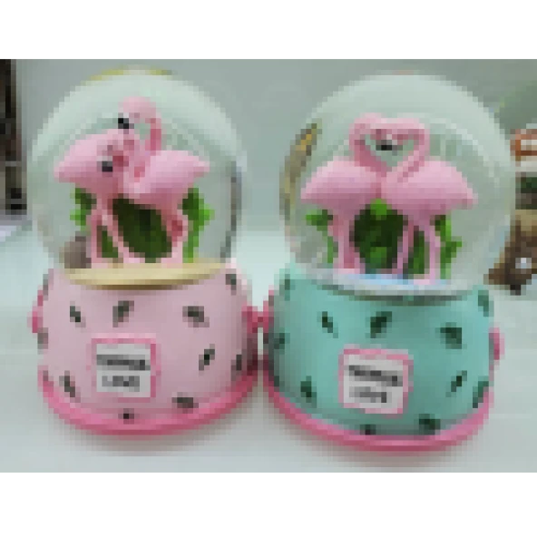 Flamingo Kar Küresi Büyük Boy ürün görseli