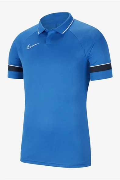 Nike Y Academy 21 Polo CW6106-463 Mavi Çocuk Polo Yaka Tişört