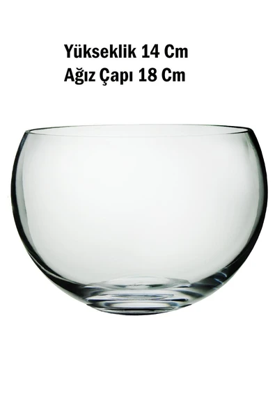 Paşabahçe Denizlicam El İmalatı Kristal Sade Kase 1 Adet 1011496 23318 14x18 Cm - Resim 2