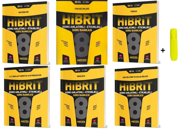 Hız Yayınları 8. Sınıf Tüm Dersler Konu Anlatımlı Etkinlikli Hibrit Soru Bankası Seti 6 Kitap ürün görseli
