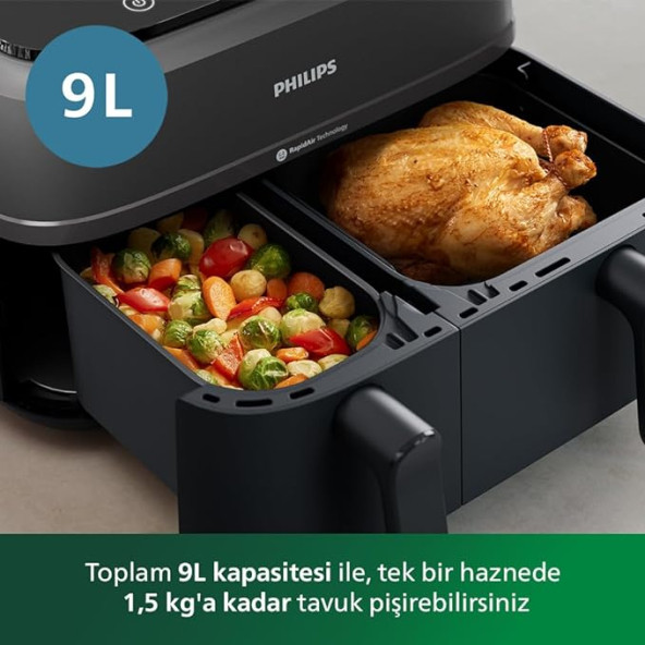 Philips NA350/00 3000 Serisi Cift Hazneli Airfryer - 4