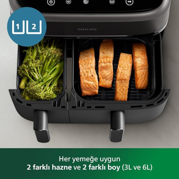 Philips NA350/00 3000 Serisi Cift Hazneli Airfryer - 5