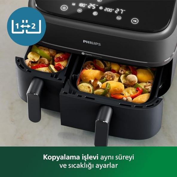Philips NA350/00 3000 Serisi Cift Hazneli Airfryer - 6