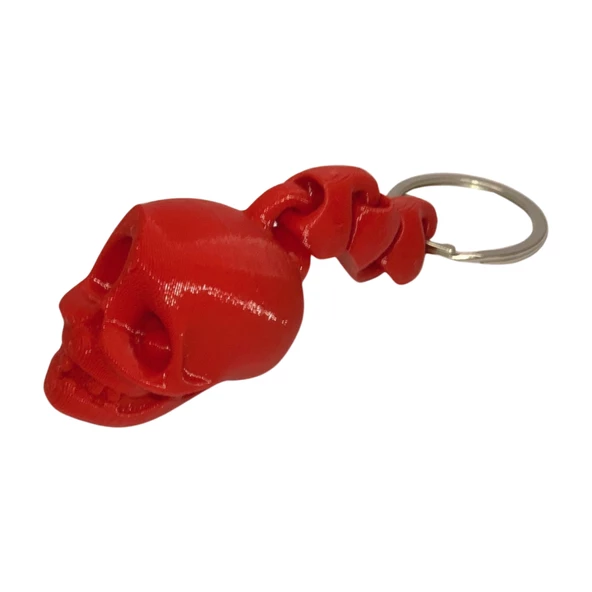 3D Kuru Kafa Anahtarlık - Kırmızı - 2