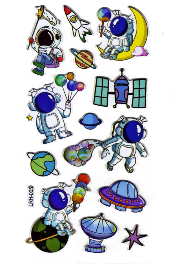 Sticker Kabartmalı Stiker Defter Planlayıcı Etiket (Lrh005)-17x9 cm- Astranot Komik