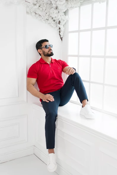 Paul Martin Fermuarlı Polo Yaka %100 Pamuk Regular Fit T-shirt - Resim 5