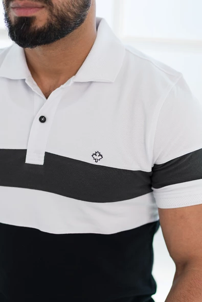 Paul Martin Polo Yaka %100 Pamuk Parça Desenli Regular Fit T-shirt - 12