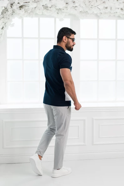 Paul Martin Polo Yaka %100 Pamuk Parça Desenli Regular Fit T-shirt - 4