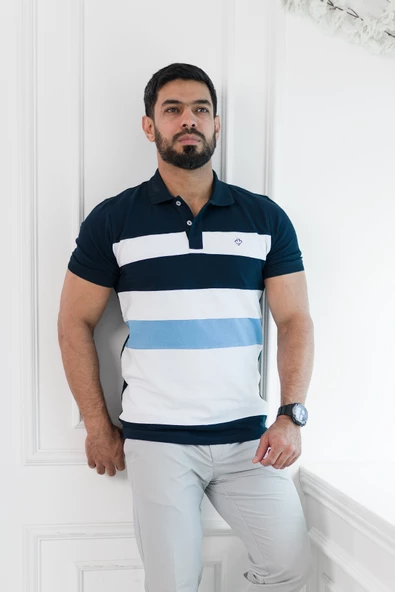 Paul Martin Polo Yaka %100 Pamuk Parça Desenli Regular Fit T-shirt - 2
