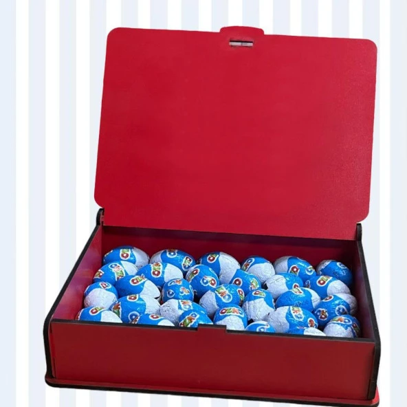 Ozmo Mini Yumurta ( 35 Adet ) Kırmızı Ahşap Hediye Kutusu Yumurta Sevdiklerinize Hediye Ozmo Mini Eggs Kırmızı Ahşap Kutulu - 3