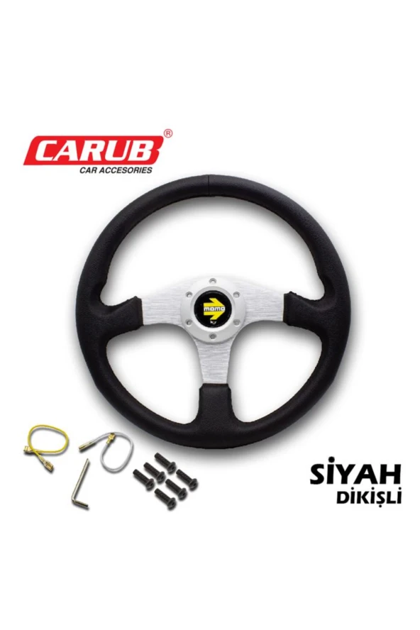 CARUB BR2011009 DiREKSiYON SPOR DERi SiYAH SiYAH DiKiSLi