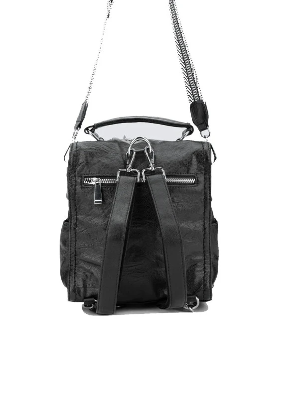 Yumuşak Deri Sırt Ve Çapraz Çanta - Resim 4