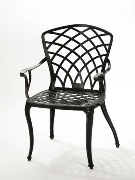 Ferforje Görünümlü Plastik Hitit Tek Sandalye, Bahçe, Balkon Ve Dış Mekanda Kullanılabilir Sandalye
