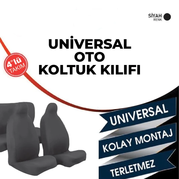 BR4818201 CARPi OTO KOLTUK KILIFI UNiVERSAL 4LU SiYAH