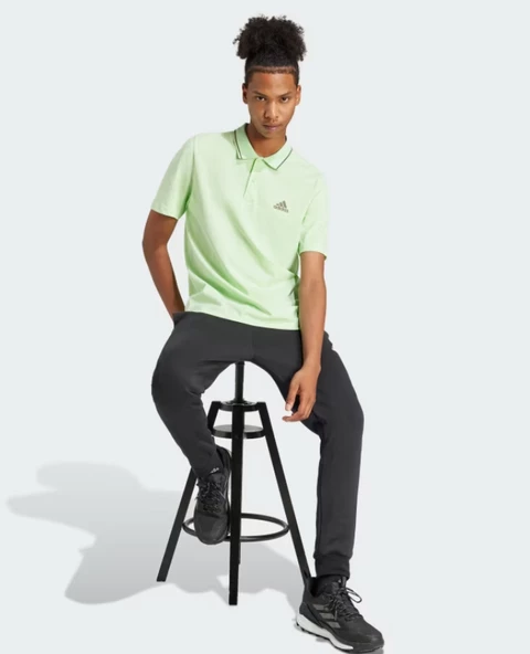 adidas Essentials Pigue Small Logo Polo Tişört IS1329 - Resim 3