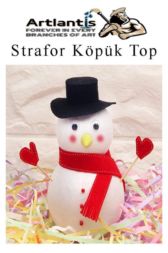 Strafor Köpük Top 3 cm 10 Adet Köpük Top Küre Toplar Yuvarlak Strafor Köpük Top Okul Deney Hobi Sanat - Resim 5