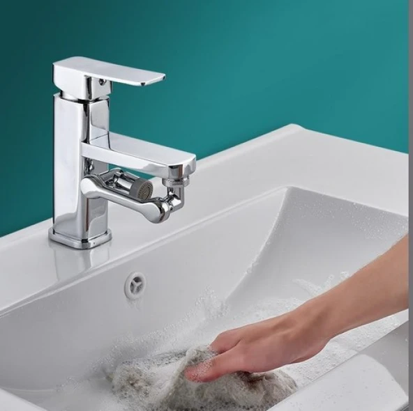 1080 Derece Dönebilen Robotik Kol Musluk Başlığı - Musluk Uzatma Aparatı Ucu - 2