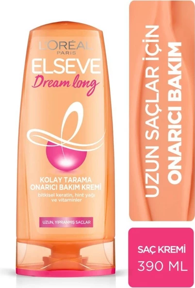 Loreal Paris L'oreal Paris Elseve Dream Long Kolay Tarama Saç Bakım Kremi 390ML