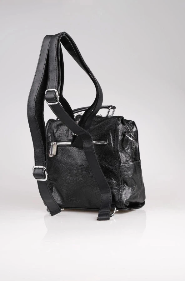 Yumuşak Deri Sırt Ve Çapraz Çanta - Resim 3