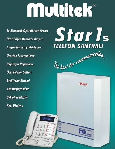 Multitek Star1S 6-Dış 16-Dahili Telefon Santrali