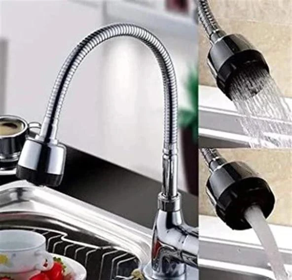 Oynar Başlıklı 2 Fonksiyonlu Spiral Musluk Başlığı Mutfak Hortumu - Resim 12