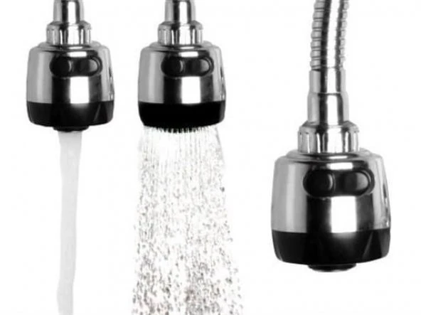 Oynar Başlıklı 2 Fonksiyonlu Spiral Musluk Başlığı Mutfak Hortumu - 2