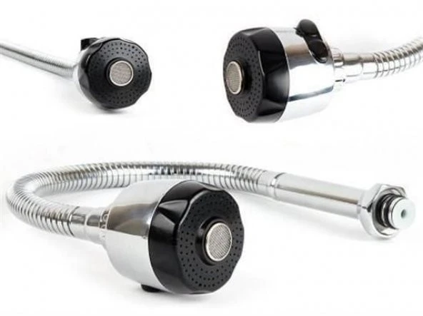 Oynar Başlıklı 2 Fonksiyonlu Spiral Musluk Başlığı Mutfak Hortumu - 3