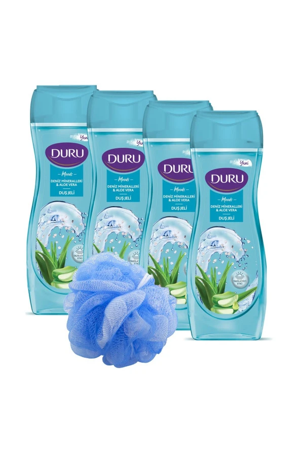 Duru Moods Deniz Mineralleri & Aloe Vera Duş Jeli +Duş Lifi ile B