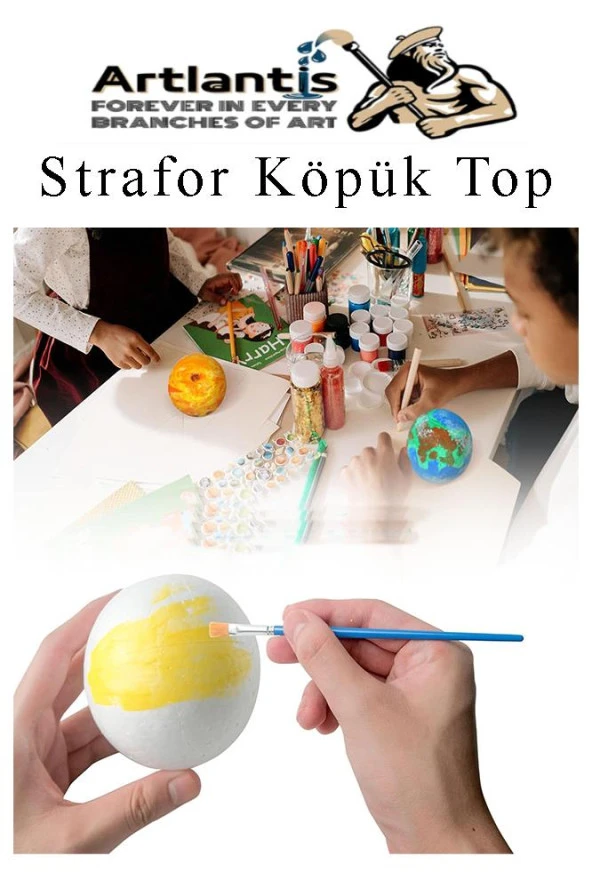 Strafor Köpük Top 10 cm 10 Adet Köpük Top Küre Toplar Yuvarlak Strafor Köpük Top Okul Deney Hobi Sanat - 2