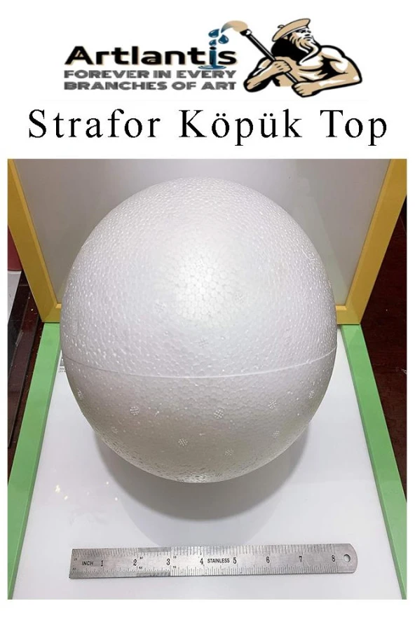 Strafor Köpük Top 20 cm 5 Adet Köpük Top Küre Toplar Yuvarlak Strafor Köpük Top Okul Deney Hobi Sanat - 2