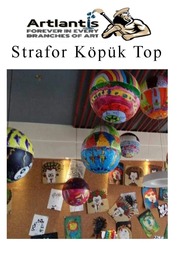 Strafor Köpük Top 20 cm 5 Adet Köpük Top Küre Toplar Yuvarlak Strafor Köpük Top Okul Deney Hobi Sanat - 3