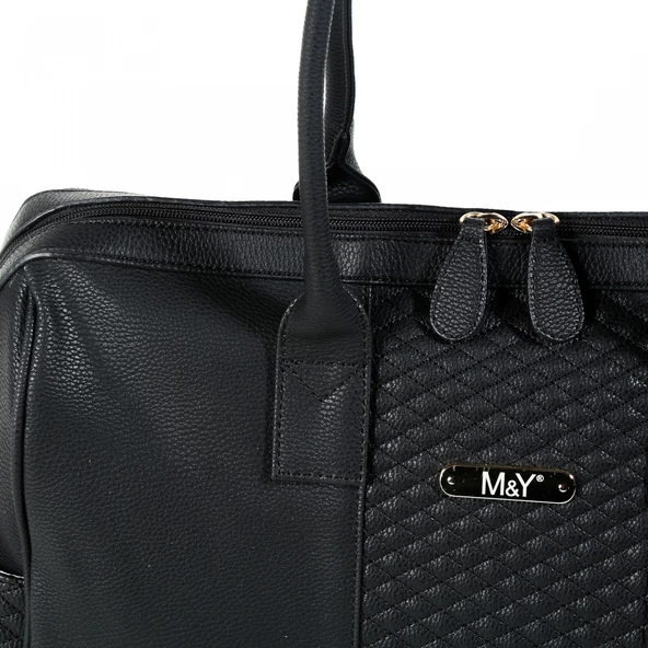 MY Gaia Deri Anne Bebek Bakım Çanta Seti 7240 Siyah - 4