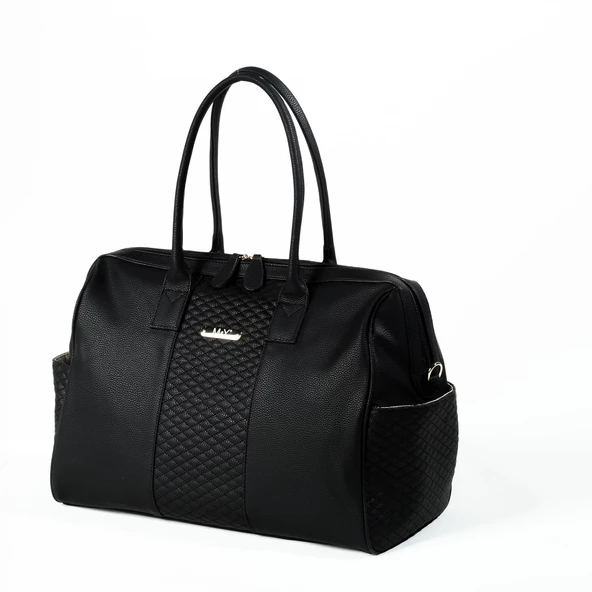 MY Gaia Deri Anne Bebek Bakım Çanta Seti 7240 Siyah - 2