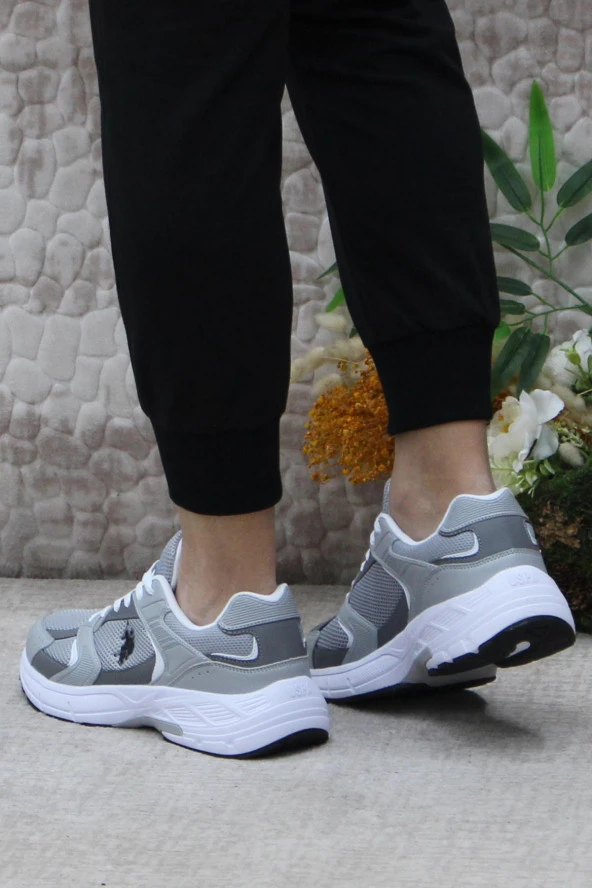 U.S. Polo Assn. Felix Gri Siyah Esnek Hafif Orijinal Ürün Erkek Spor Ayakkabı - Resim 4