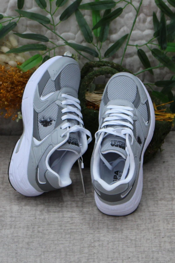 U.S. Polo Assn. Felix Gri Siyah Esnek Hafif Orijinal Ürün Erkek Spor Ayakkabı - Resim 6