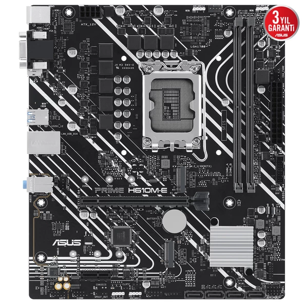ASUS PRIME H610M-E-CSM DDR5 DP HDMI VGA 2XM2 USB 3.2 RGB MATX 1700P - 2