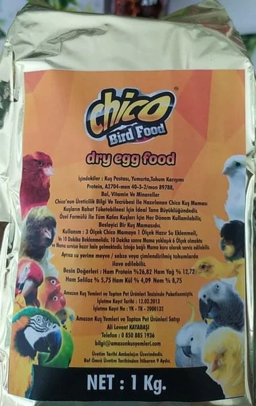 Cihico Kuş maması 1 Kg