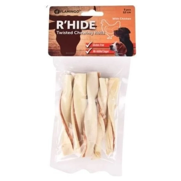 Flamingo Rhide Twisted Tavuklu Burgu 85 gr Köpek Skt:08/2026 ürün görseli