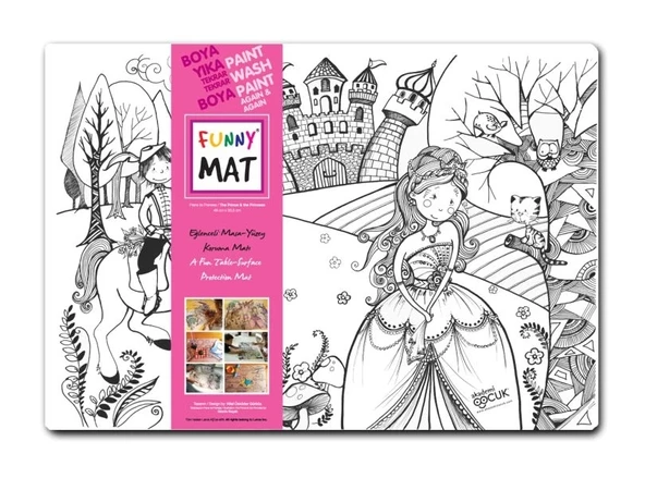 Funny Mat - Prens ile Prenses - 33,5x48cm