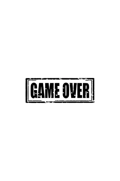 Game Over Sticker Duvar Dekor Sticker 40 x 16 cm