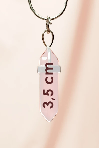 Safir Doğal Taşı Zincirli El Yapımı Tasarımlı Kolye Uç: 3,5 cm Zincir: 20 cm Kutulu - 2