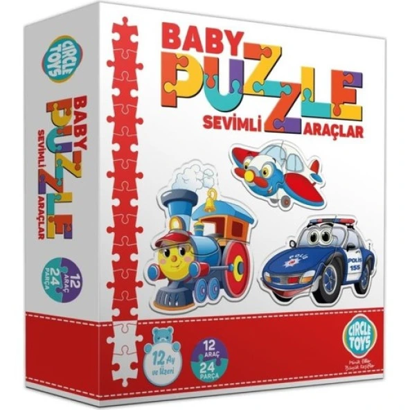 Circle Toys Baby Puzzle Araçlar 24 Parça Ct022 - 2