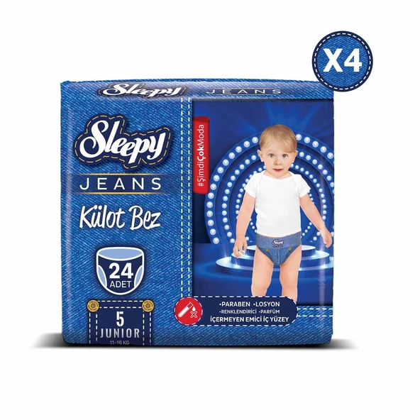 Sleepy Jeans Külot Bez 5 Beden Junior 4'lü Jumbo 96 Adet - 2