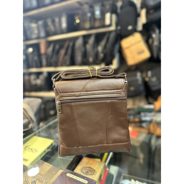 Trg Polo Kahverengi  Deri Omuz Çantası - Resim 2