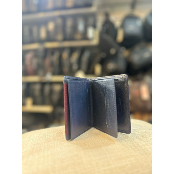 TRG POLO LACİVERT DERİ ERKEK CÜZDAN - Resim 3